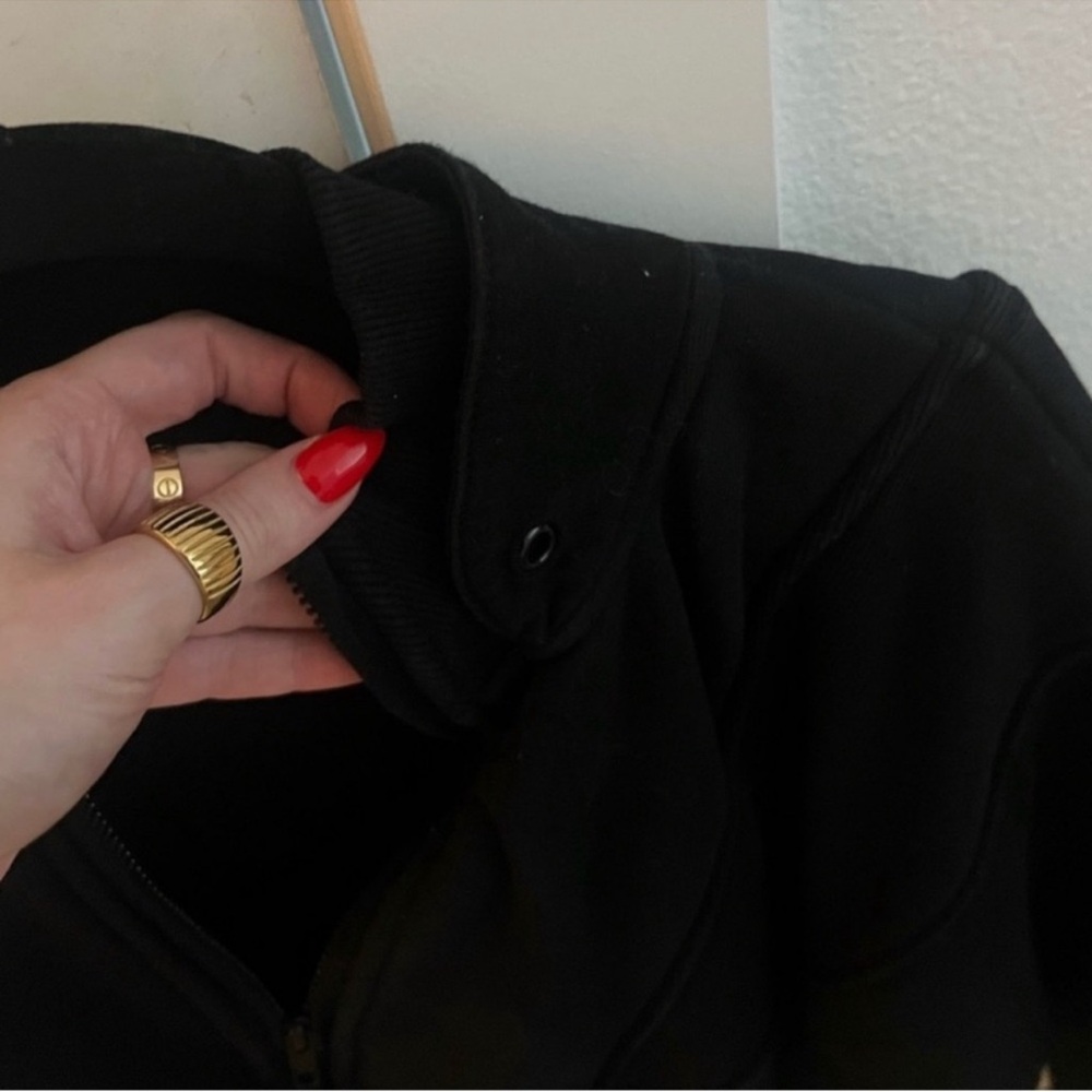 Joah Brown Half Zip Black Pullover - Picture 4 of 5